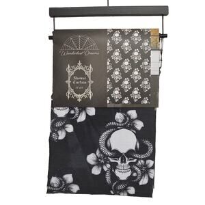 Wanderlust Dreams Skulls & Flowers Shower Curtain